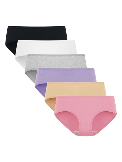 Diving Deep Women Pack Of 6 Mid-Rise Hipster Briefs