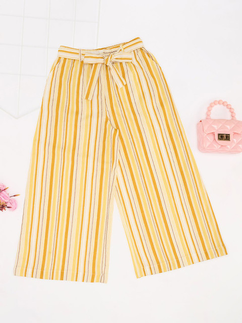 AKKRITI BY PANTALOONS Girls Striped Palazzos