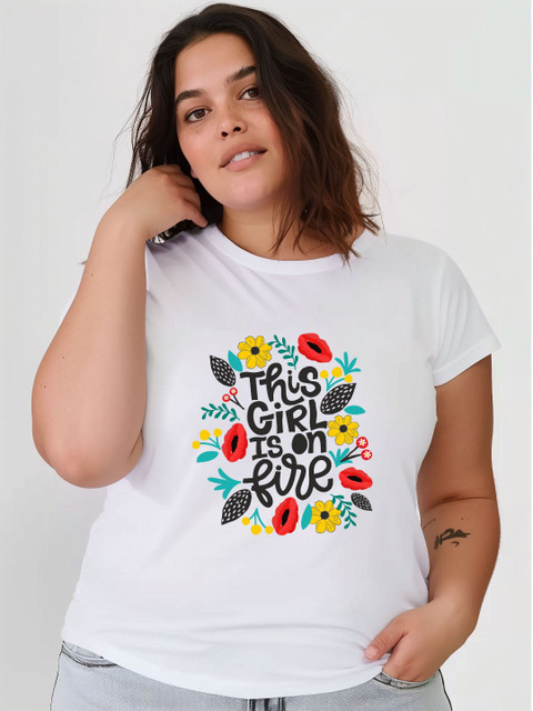 Toodle Plus Women Plus size Printed T-Shirt