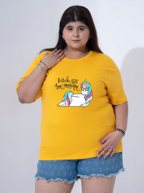 Toodle Plus Women Plus size Printed T-Shirt