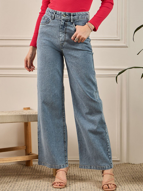 ZUMMER Women Straight Fit High-Rise Light Fade Stretchable Jeans