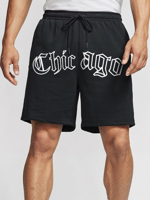 FFLIRTYGO Men Typography Print Dri-FIT Relaxed Fit Shorts