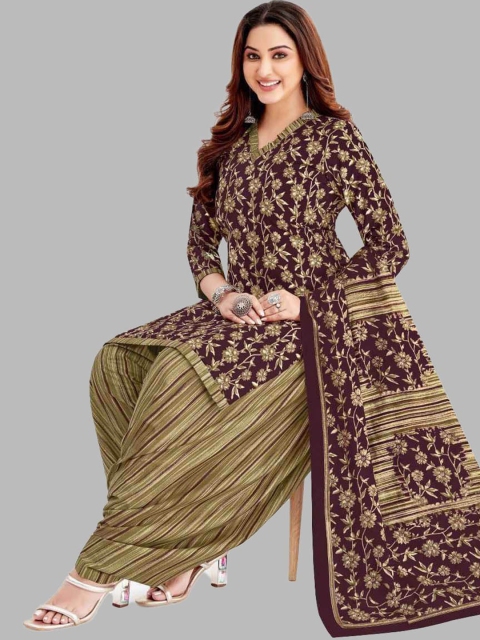 SIMPLYETHNIC Floral Printed Unstitched Dress Material