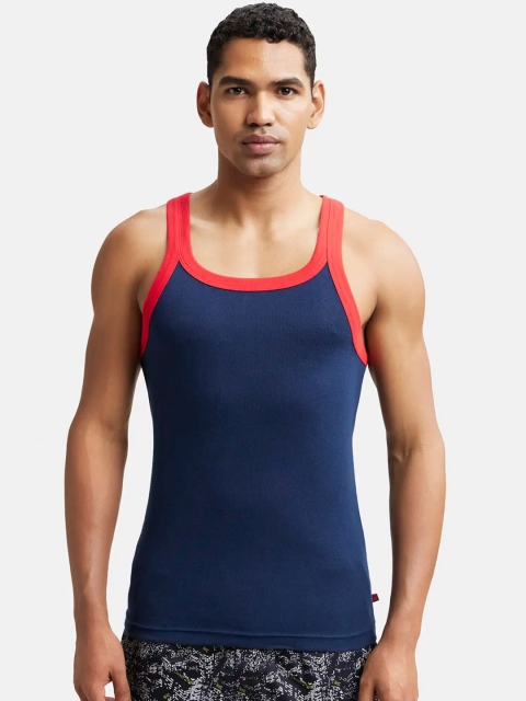 Jockey Super Combed Cotton Rib Square Neck Sleeveless Gym Vest-US27