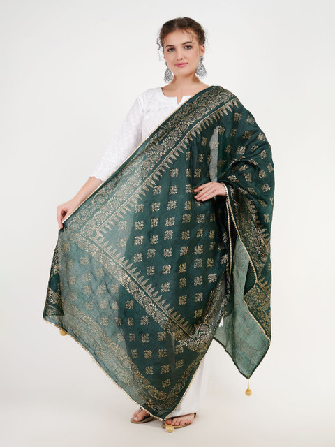 Karthav Fashion Ethnic Motifs Printed Silk Dupatta