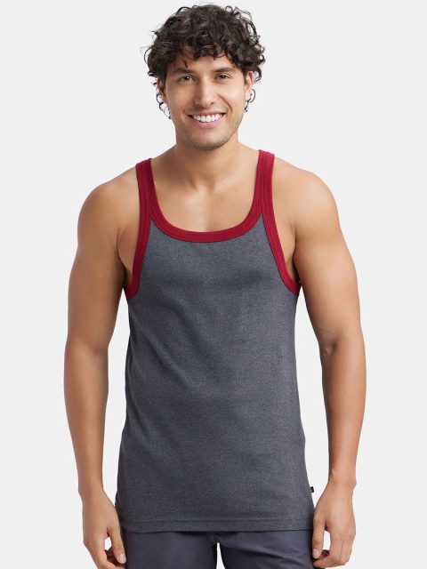 Jockey Super Combed Cotton Rib Square Neck Sleeveless Gym Vest-US27