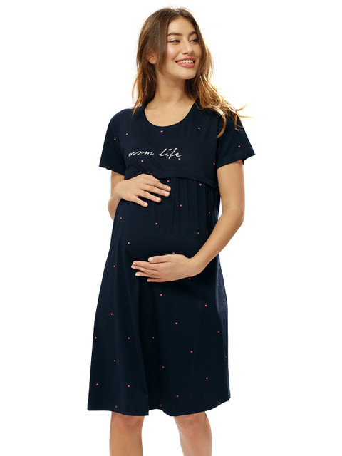 Lotik Printed Maternity Nightdress