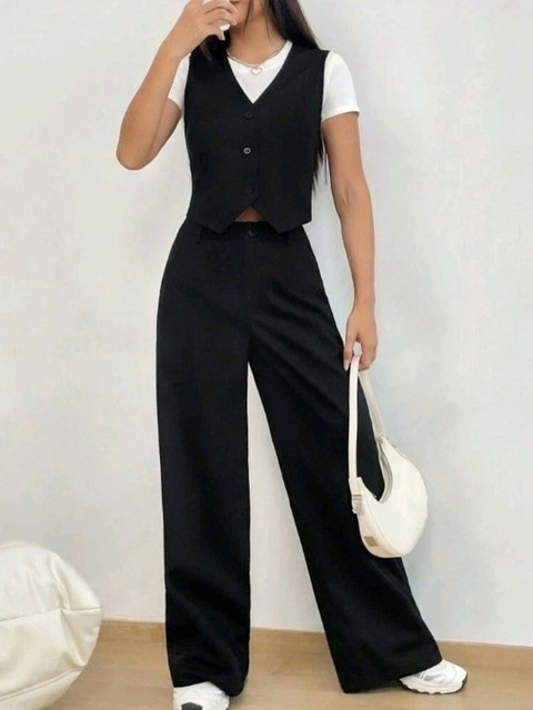 MAYKR V-Neck Sleeveless Formal Waistcoat