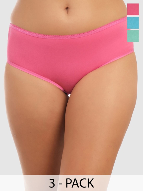 DressBerry Women Pack Of 3 Hipster Briefs