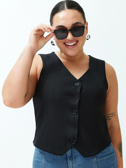 MAYKR V-Neck Sleeveless Formal Waistcoat