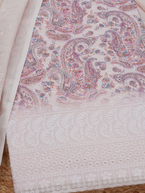Soch Paisley Printed Unstitched Dress Material - Image 2