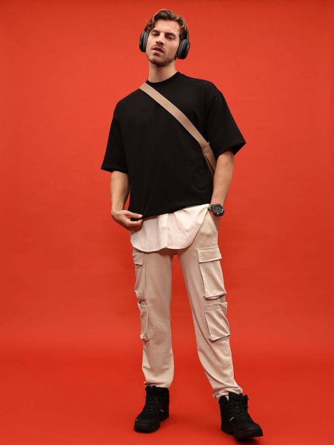 Organic Chics Men Anti Odour Solid Round Neck Cotton Oversized T-shirt - Image 5