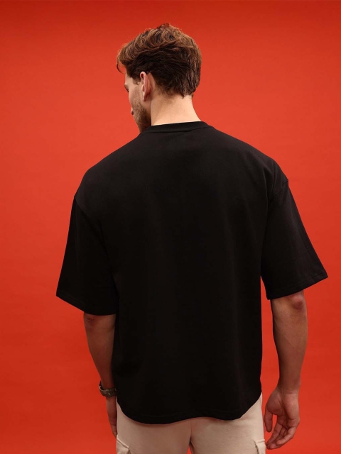 Organic Chics Men Anti Odour Solid Round Neck Cotton Oversized T-shirt - Image 4