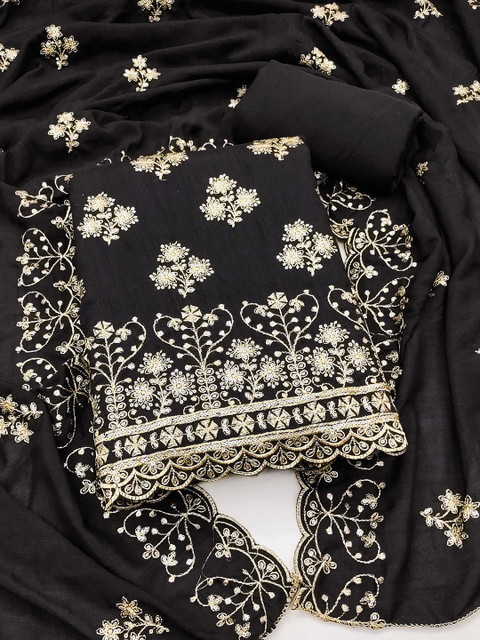 LeeliPeeri Designer Embroidered Unstitched Dress Material - Image 2