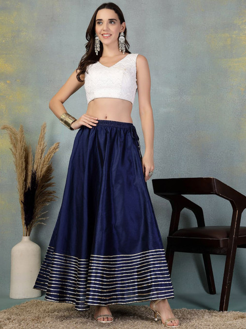 Moda Rapido Women Gotta Patti Flared Maxi Skirt - Image 5