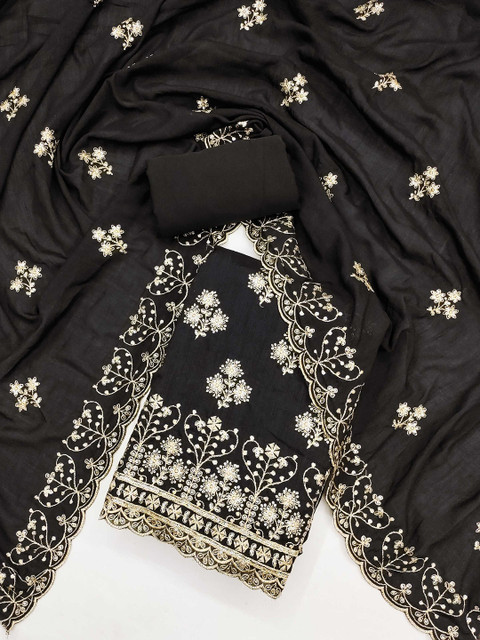 LeeliPeeri Designer Embroidered Unstitched Dress Material