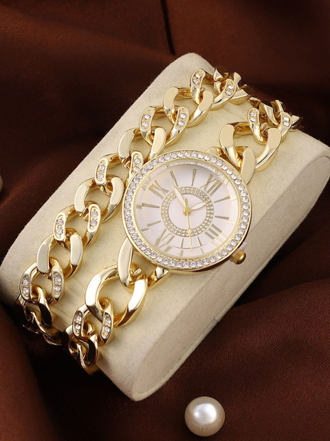 HAUTE SAUCE Women The Dual-Chainlink Roman Round Watch SS25_HSWC1434