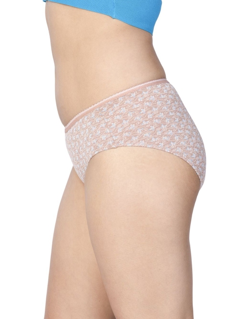 CHIC Women Pack Of 3 Floral Printed Low Rise Hipster Briefs - Image 3