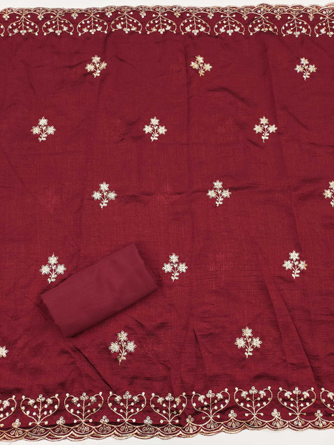 LeeliPeeri Designer Embroidered Sequinned Unstitched Dress Material - Image 3