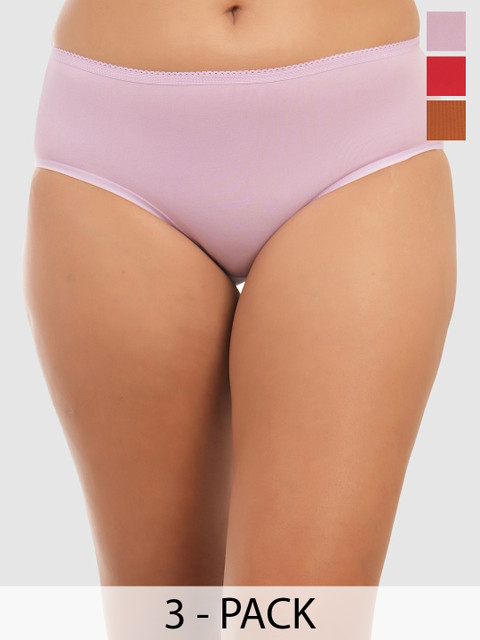 DressBerry Women Pack Of 3 Hipster Briefs