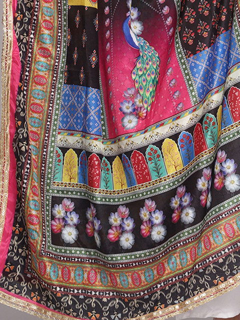 WEAVERS VILLA Ethnic Motifs Printed Art Silk Dupatta - Image 6