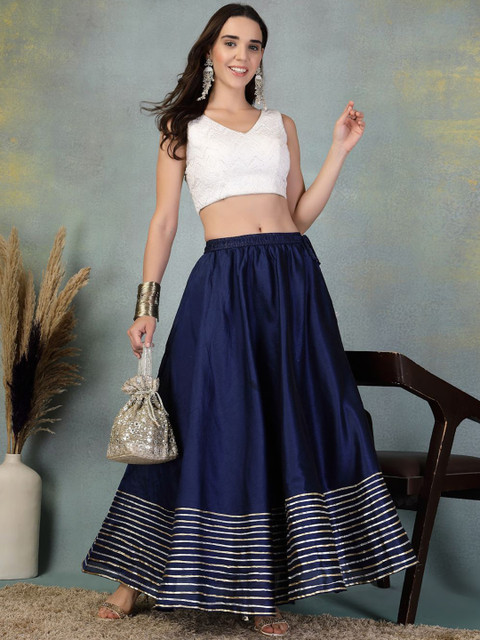 Moda Rapido Women Gotta Patti Flared Maxi Skirt - Image 6