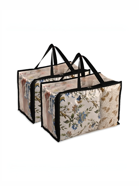 Aura Transparent Black Set of 2 Waterproof Multipurpose Clothe Storage Bag Organisers