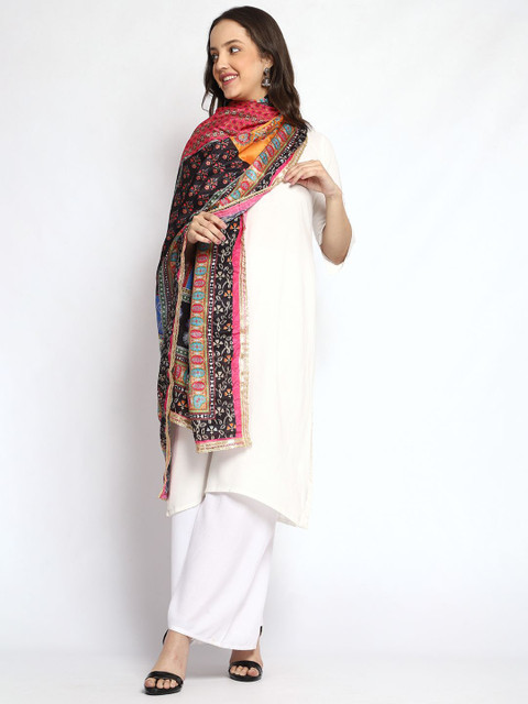 WEAVERS VILLA Ethnic Motifs Printed Art Silk Dupatta - Image 5