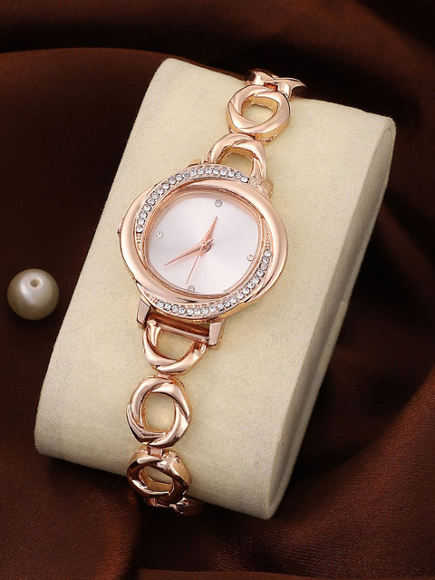 HAUTE SAUCE Women The Luraith-Gem Round Watch Champayne Gold