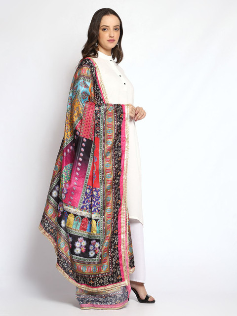 WEAVERS VILLA Ethnic Motifs Printed Art Silk Dupatta - Image 2