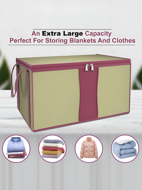 Aura Beige Set of 1 Foldable Underbed Storage Bag Clothes Organisers - Image 6