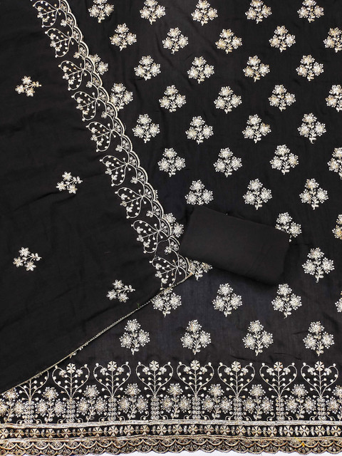 LeeliPeeri Designer Embroidered Unstitched Dress Material - Image 3