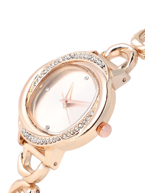 HAUTE SAUCE Women The Luraith-Gem Round Watch Champayne Gold - Image 3