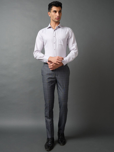 Daniel Hechter Men Textured Spread Collar Cotton Formal Shirt - Image 5