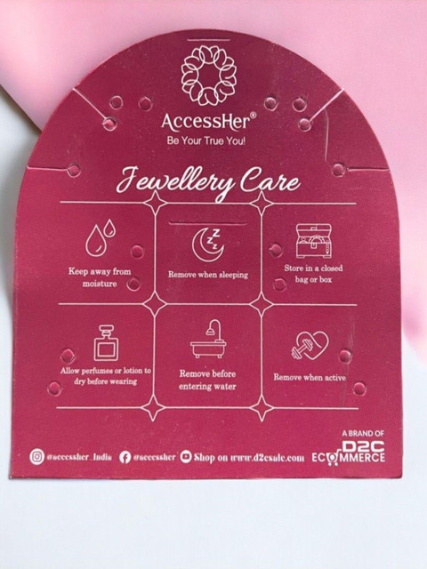 AccessHer Gold-Plated American Diamond Studded And Beads Stud Nosepin - Image 5