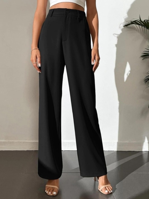 BROADSTAR Women Smart High-Rise Regular Fit High-Rise Trouser