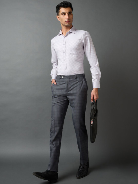Daniel Hechter Men Textured Spread Collar Cotton Formal Shirt - Image 6