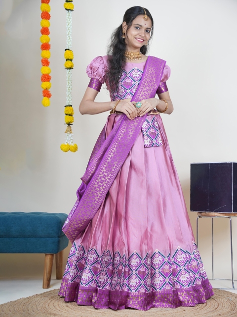 Fabcartz Semi-Stitched Lehenga & Unstitched Blouse With Dupatta