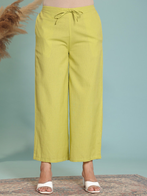 Aramya Women Linen Ethnic Palazzos