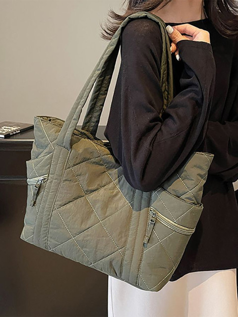 StyleCast x Revolte Women Solid Structured Cotton Tote Bag