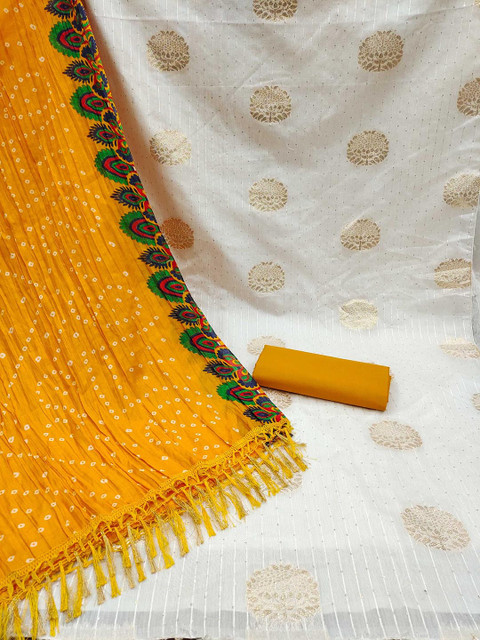 LeeliPeeri Designer Woven Design Unstitched Dress Material - Image 4
