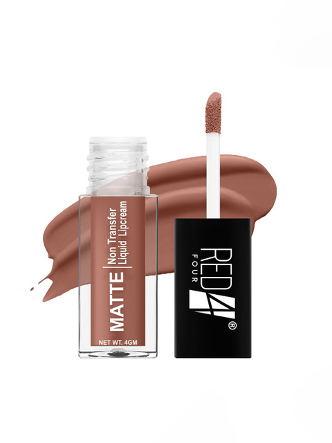 RED 4 Miss Perfect Non Transfer Matte Liquid Lipstick - 4 g - Copper Brown - 218