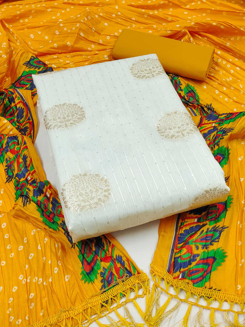 LeeliPeeri Designer Woven Design Unstitched Dress Material