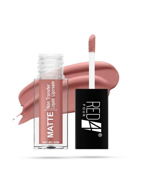 RED 4 Non Transfer Matte Liquid Lipcream - 4 g - Earth Rose - 208