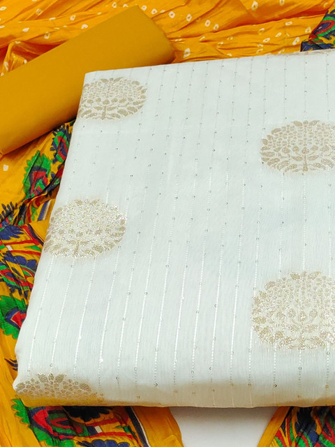 LeeliPeeri Designer Woven Design Unstitched Dress Material - Image 2