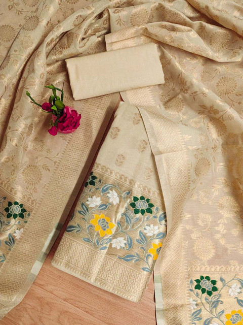 LeeliPeeri Designer Embellished Unstitched Dress Material