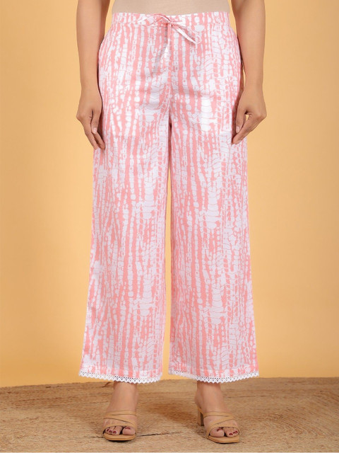 Aramya Women Tie and Dye Printed Ethnic Palazzos