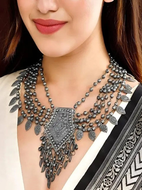 SZN Layer Oxidised Statement Necklace