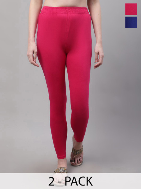 Valles365 by S.C. Pack Of 2 Cotton Ankle Length Leggings
