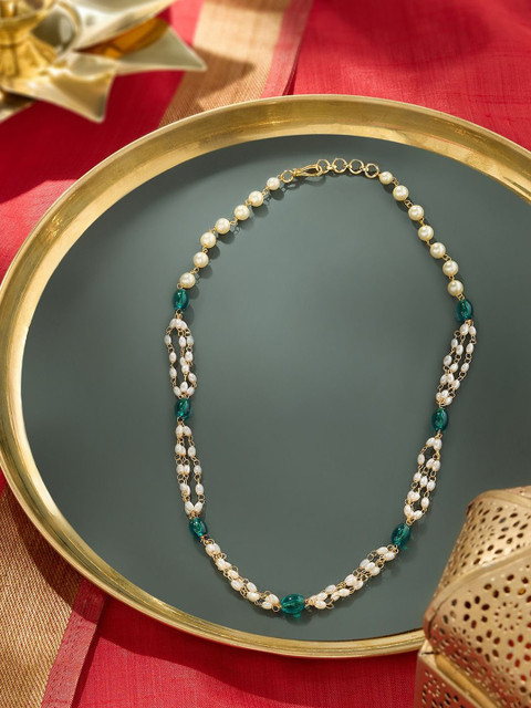 Zaveri Pearls Gold-Plated Artificial Beads Beaded Necklace